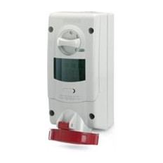 Промишлен контакт 3P+Е 16A IP66/67 с механична блокировка и 6 DIN модула серия Advance 2 Scame