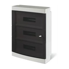 Табло за открит монтаж 3х18мод., прозрачна врата, серия Domino IP40 Scame