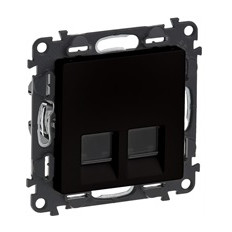 Розетка 2xRJ45 cat.5е FTP цвят черен Valena Life Legrand