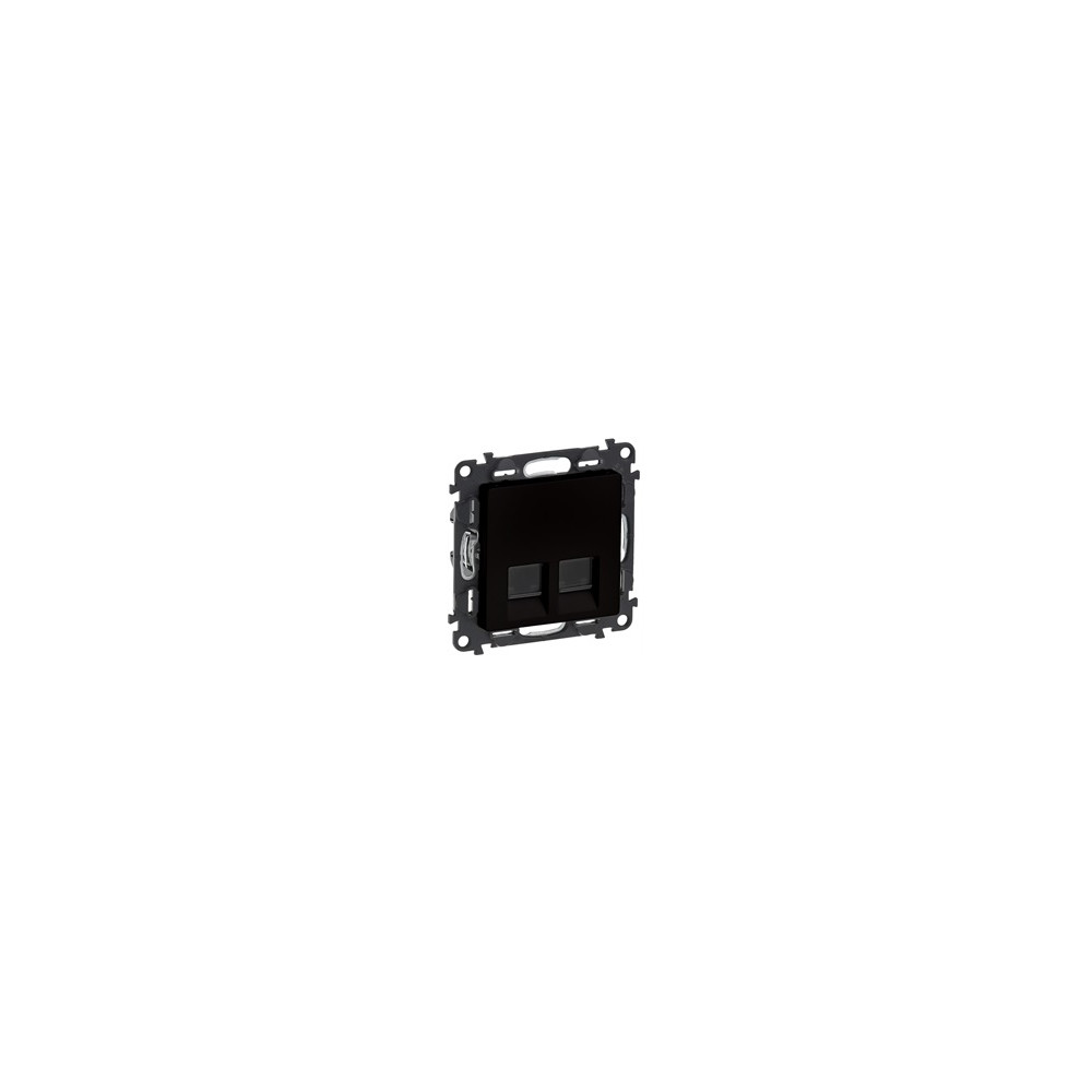 Розетка 2xRJ45 cat.5е FTP цвят черен Valena Life Legrand