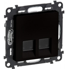 Розетка 2xRJ45 cat.5е FTP цвят черен Valena Life Legrand