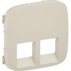 Лицев панел за двойна 2xRJ45/RJ11 розетка цвят Крем Valena Allure Legrand