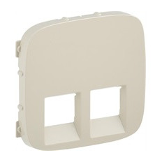 Лицев панел за двойна 2xRJ45/RJ11 розетка цвят Крем Valena Allure Legrand