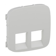 Лицев панел за двойна 2xRJ45/RJ11 розетка цвят Бял Valena Allure Legrand
