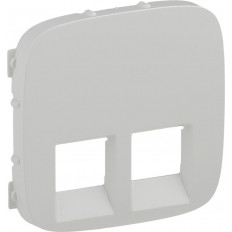 Лицев панел за двойна 2xRJ45/RJ11 розетка цвят Бял Valena Allure Legrand