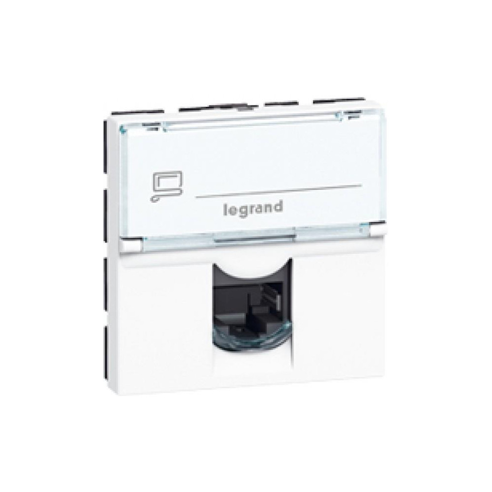 Розетка RJ45 cat.5e UTP 2 мод. цвят бял Mosaic Legrand