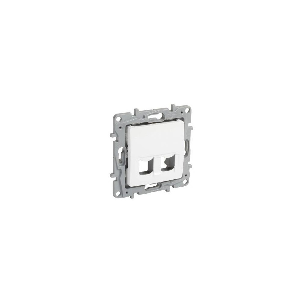 Розетка за 2xRJ45 Keystone цвят Бял Niloe Legrand