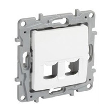 Розетка за 2xRJ45 Keystone цвят Бял Niloe Legrand