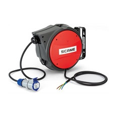 Макара индустриална IP42 серия AUTOROLLER кабел H05VV-F 15 метра х 1,5мм2 и изход 1х 2P+Е 16A CEE Scame