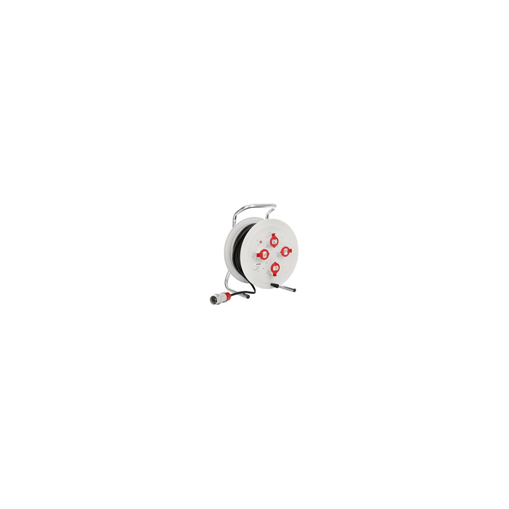Макара индустриална IP44 серия ROLLER 450 кабел H07RN-F 50 метра х 2,5мм2 вход 3P+N+Е 16A и изход 4х 3P+N+E 16A Scame Макара индустриална IP44 серия ROLLER 450 кабел H07RN-F 50 метра х 2,5мм2 вход 3P+N+Е 16A и изход 4х 3P+N+E 16A Scame