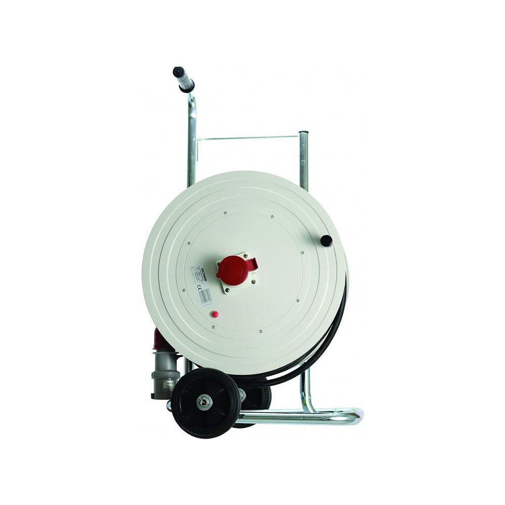 Макара индустриална IP44 серия ROLLER 450 кабел H07RN-F 30 м х 4мм2 вход 3P+N+E 32A и изход 1 х 3P+N+Е 32A на колела Scame Макара индустриална IP44 серия ROLLER 450 кабел H07RN-F 30 м х 4мм2 вход 3P+N+E 32A и изход 1 х 3P+N+Е 32A на колела Scame