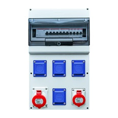 Табло 672.5616 тип А сглобено с индустриални контакти Scame и токови защити ABB