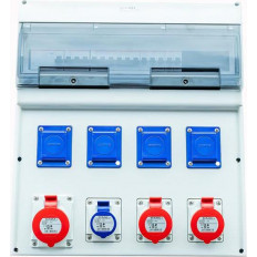 Табло 672.5822 тип А сглобено с индустриални контакти Scame и токови защити ABB