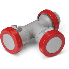 Индустриален адаптер IP66 от евро щепсел 3P+Е 32A към 2х3P+Е 32A серия Adapto Scame