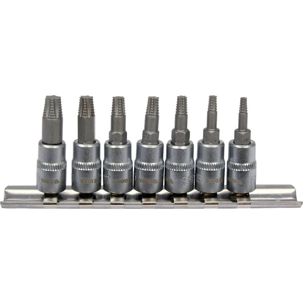 Комплект екстрактори за винтове YATO, 1/4 ", TORX, 7 части Комплект екстрактори за винтове YATO, 1/4 ", TORX, 7 части