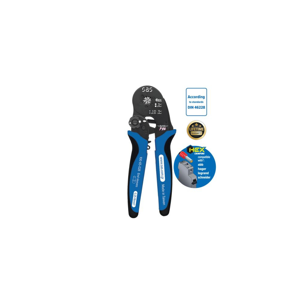 АВТОМАТИЧНИ КЛЕЩИ ЗА КРИМПВАНЕ SAS HEX 0.25 - 16MM2