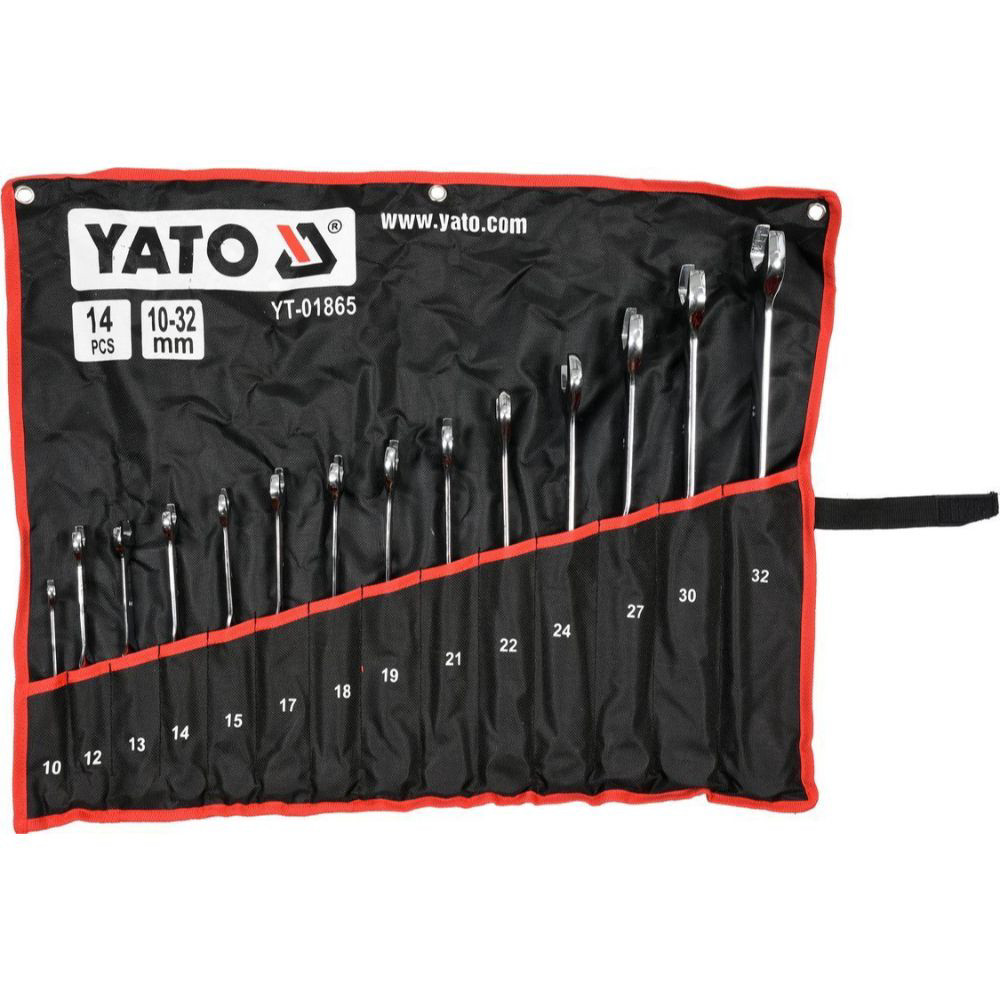 Комплект усукани звездогаечни ключове YATO, SW 10-32mm, 14 части Комплект усукани звездогаечни ключове YATO, SW 10-32mm, 14 части