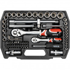Комплект инструменти YATO, 1/4", 1/2", 72 части