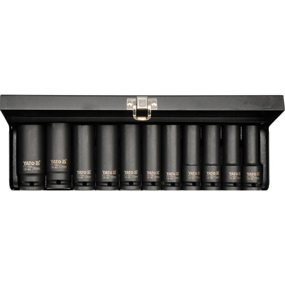 Комплект удължени ударни вложки YATO, 1/2", SW, 11 броя Комплект удължени ударни вложки YATO, 1/2", SW, 11 броя