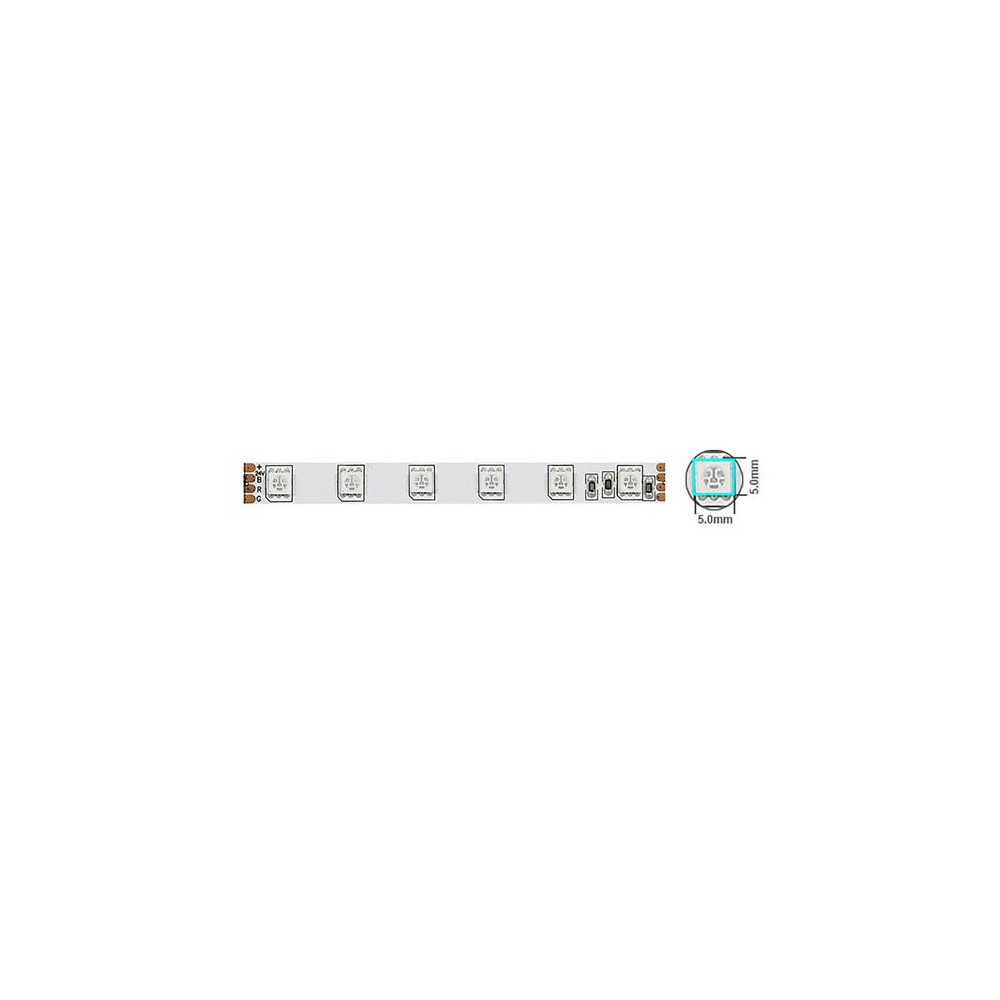 LED ЛЕНТА 5050 60CHIPS/m 14,4W/m 600Lm RGB 12V IP20 5m ROLL 5501670 VITO