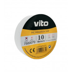 ИЗОЛИРБАНД 10m БЯЛ ЦВЯТ НЕ ПОДДЪРЖА ГОРЕНЕТО 7500070 VITO