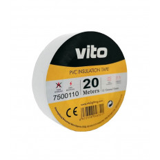 ИЗОЛИРБАНД 20m БЯЛ ЦВЯТ НЕ ПОДДЪРЖА ГОРЕНЕТО 7500110 VITO
