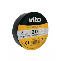ИЗОЛИРБАНД 20m ЧЕРЕН ЦВЯТ НЕ ПОДДЪРЖА ГОРЕНЕТО 7500120 VITO
