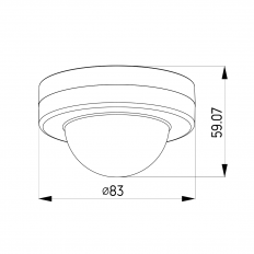 PIR СЕНЗОР ЗА ДВИЖЕНИЕ И ПРИСЪСТВИЕ ЗА ОТКРИТ МОНТАЖ, 360, 2000W/1000W, 10M, IP20