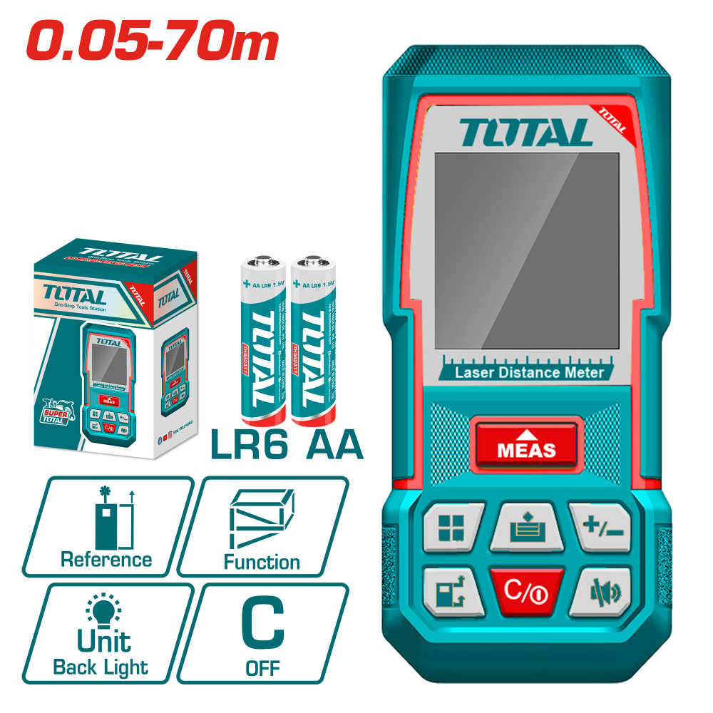 Ролетка лазерна TOTAL, 70 м Ролетка лазерна TOTAL, 70 м