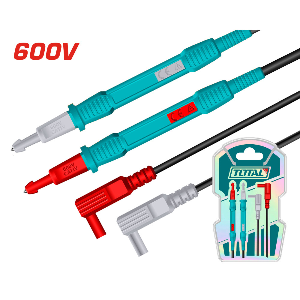 Сонди за мултицет TOTAL INDUSTRIAL, 600 V, 80 см Сонди за мултицет TOTAL INDUSTRIAL, 600 V, 80 см