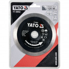 Диамантен диск за рязане на плочки YATO, Ф 125 x 22.23 x 10 мм