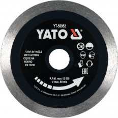 Диамантен диск за рязане на плочки YATO, Ф 125 x 22.23 x 10 мм