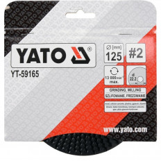 Диск за шлайфане YATO, средни насечки, Ø 125 х 22.2 мм