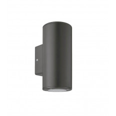 ФАСАДЕН АПЛИК ADRIA R2 GU10 ДВУПОСОЧНO ОСВЕТЯВАНЕ Φ76x186x99mm IP54 ПЛАСТМАСА ЦВЯТ АНТРАЦИТ 3230620 VITO
