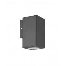 ФАСАДЕН АПЛИК ADRIA SQ1 GU10 76x148x99mm IP54 PLASTIC ЦВЯТ АНТРАЦИТ 3230590 VITO