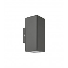 ФАСАДЕН АПЛИК ADRIA SQ2 GU10 ДВУПОСОЧНO ОСВЕТЯВАНЕ 76x186x99mm IP54 ПЛАСТМАСА ЦВЯТ АНТРАЦИТ 3230610 VITO