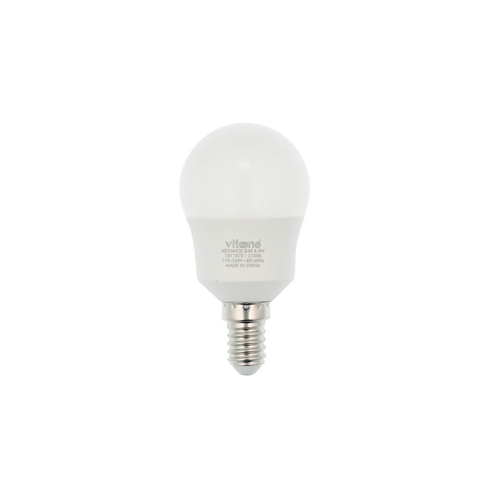 LED КРУШКА ADVANCE ТОПЧЕ G45 E14 8.5W 730Lm 2700K (ТОПЛА СВЕТЛИНА) 1517570 VITO LED КРУШКА ADVANCE ТОПЧЕ G45 E14 8.5W 730Lm 2700K (ТОПЛА СВЕТЛИНА) 1517570 VITO