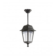 ГРАДИНСКИ ВИСЯЩ ФЕНЕР BERGAMO-H E27 ЧЕРЕН ЦВЯТ IP44 ПЛАСТМАСОВ 160x160x460mm ЧЕРЕН ЦВЯТ 3241870 VITO