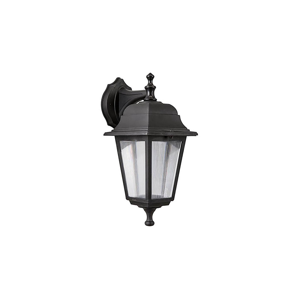 ФАСАДЕН ФЕНЕР  BERGAMO-W E27 ЧЕРЕН ЦВЯТ IP44 ПЛАСТМАСОВ 200x340mm ЧЕРЕН ЦВЯТ 3241880 VITO