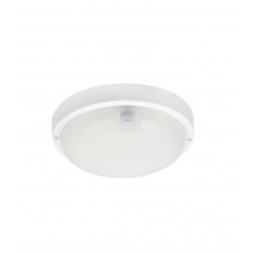 LED ВЪНШЕН ТЕХНИЧЕСКИ ОСВЕТИТЕЛ С PIR СЕНЗОР LUZ-BRP 18W 1224Lm 4000K (НЕУТРАЛНА СВЕТЛИНА) IP65 Φ200x55mm БЯЛ ЦВЯТ 3400880 VI