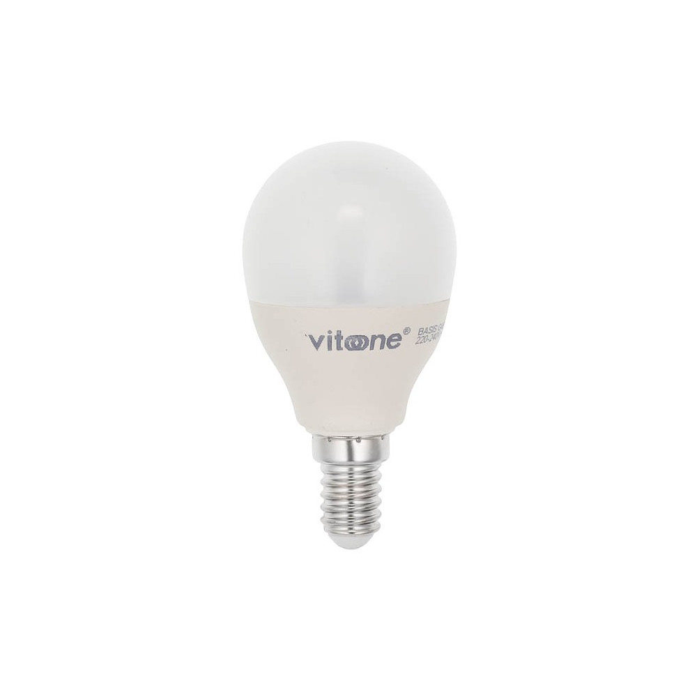 LED КРУШКА BASIS ТОПЧЕ G45 E14 5W 416Lm 6400K (СТУДЕНА СВЕТЛИНА) 1518880 VITO LED КРУШКА BASIS ТОПЧЕ G45 E14 5W 416Lm 6400K (СТУДЕНА СВЕТЛИНА) 1518880 VITO