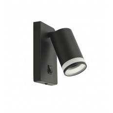 СПОТ ЗА СТЕНА LUMO-W GU10 С КЛЮЧЕΦ55x100mm 60x140mm ЧЕРЕН С ПРОЗРАЧНА ЧАСТ 2102250 VITO