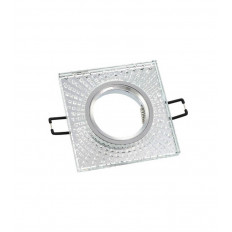 КВАДРАТЕН ЛУНА ЗА ВГРАДЕН МОНТАЖ PALACE-02 GU5.3 MR16 ХРОМ И СТЪКЛО 95x95x22mm
 2012130 VITO