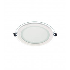 LED КРЪГЪЛ СТЪКЛЕН ПАНЕЛ ЗА ВГРАЖДАНЕ  LENA-RG Φ160x40mm 12W 1128Lm 3000K (ТОПЛА СВЕТЛИНА) 2023430 VITO, МОНТАЖЕН ОТВОР Φ125
