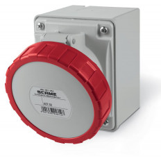 Промишлен контакт 3P+Е 32A 6h IP66 серия Optima открит монтаж Scame