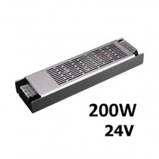 УНИВЕРСАЛНО ЗАХРАНВАНЕ ЗА LED ЛЕНТА, ВИСОКОЕФЕКТИВНО, СЛИМ 200W, 24V DC