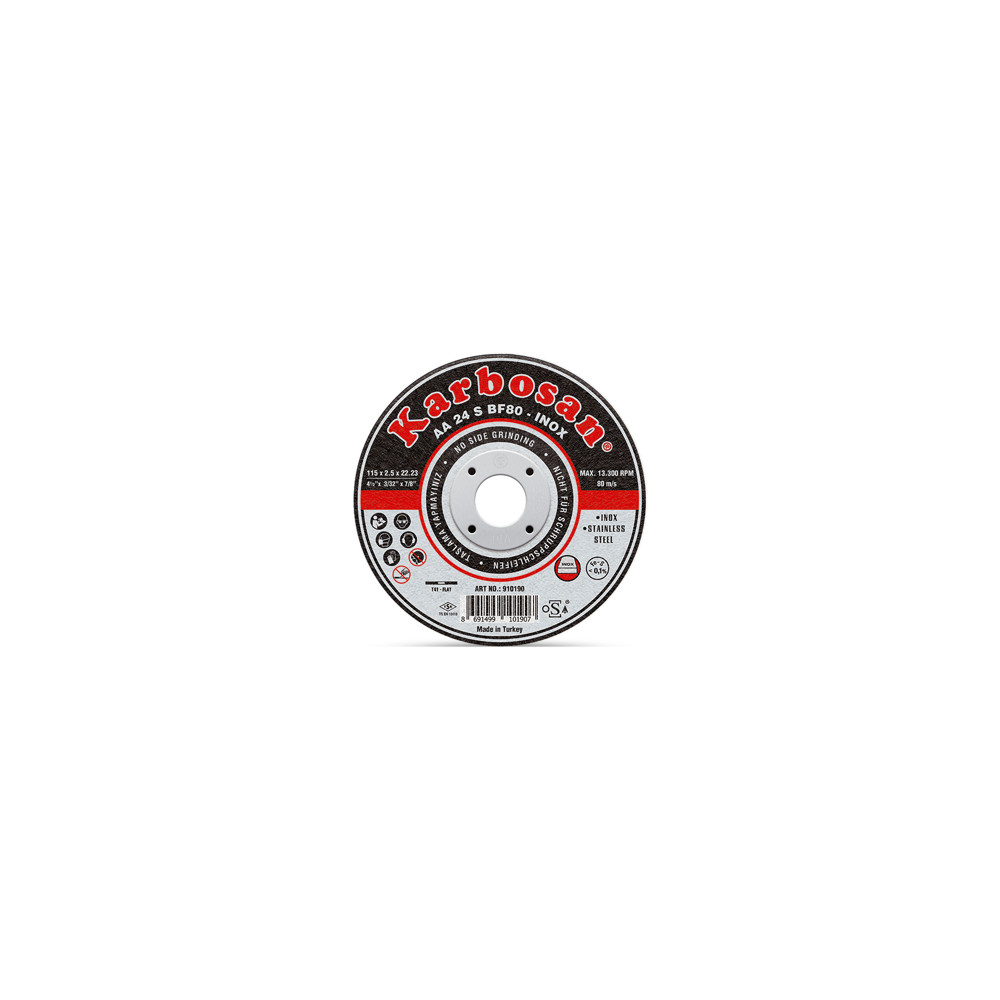 Диск за рязане на INOX, KARBOSAN AA24S, Ø 350 x 3.5 x 25.4 mm