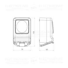 ЕДИНИЧЕН КОНТАКТ + ЕДНОПОЛЮСЕН КЛЮЧ ЗА ОТКРИТ МОНТАЖ, 250V, ВЛАГОЗАЩИТЕН IP44, БЯЛ, СЕРИЯ АКВА