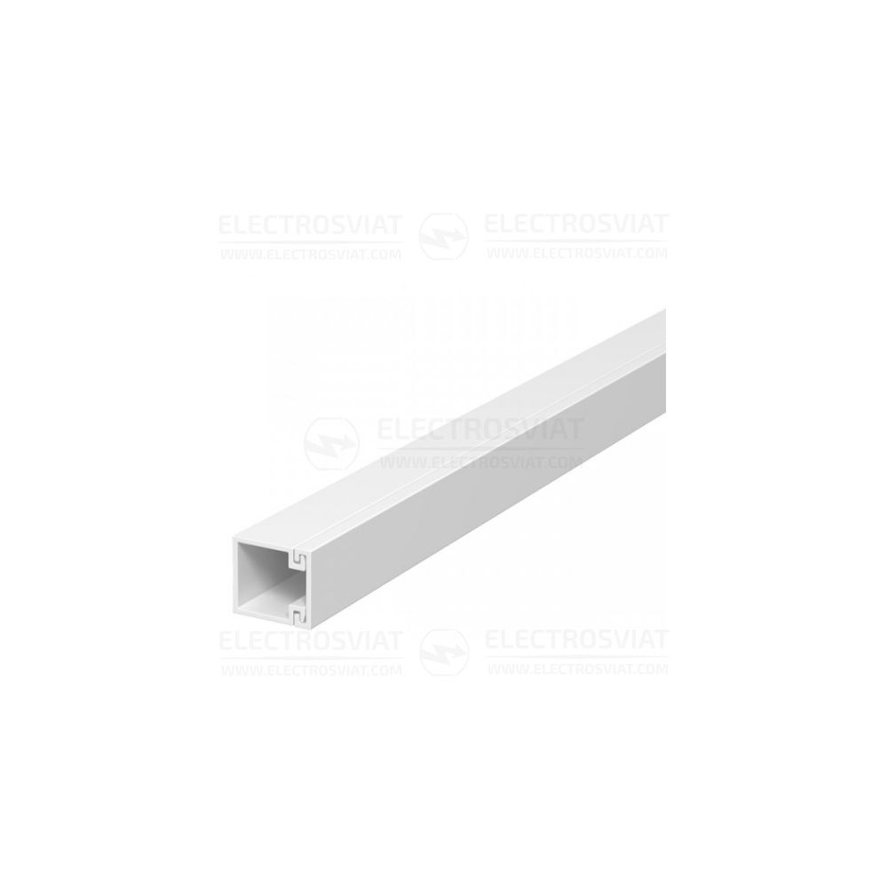 КАБЕЛЕН КАНАЛ - OBO - 15Х15Х2000, С ПЕРФОРАЦИЯ НА ДЪНОТО, БЯЛ, WDK15015RW