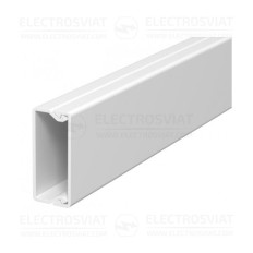 КАБЕЛЕН КАНАЛ - OBO - 15Х40Х2000, С ПЕРФОРАЦИЯ НА ДЪНОТО, БЯЛ, WDK15040RW